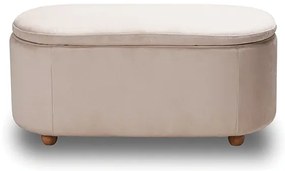FOSTER ΣΚΑΜΠΟ VELVET BEIGE ΜΕ ΑΠΟΘ. ΧΩΡΟ 99Χ45X45εκ. 99Χ45X45εκ.