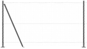 vidaXL Στηλοί Φράχτη με Βάσεις 52 τεμ Ø32mm 78,5cm Γαλβανισμένο Ατσάλι