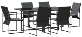 vidaXL Σετ κήπου 9 τεμαχίων  με μαξιλάρια από ατσάλι και τεξτιλέν