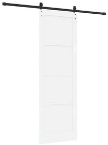 vidaXL Συρόμενη Πόρτα Χειροκίνητος Λευκό 78 x 232 cm Μασίφ ξύλο πεύκου