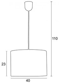 Κρεμαστό Φωτιστικό Οροφής E27 IP20 40cm Arkolight Ρ423-4/40 Γκρι