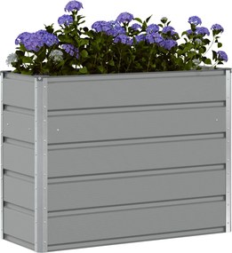 vidaXL Γλάστρα Ανοιχτό γκρι 100 x 40 x 75 cm Ατσάλι