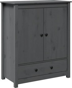 vidaXL Ντουλάπι Γκρι 83 x 41,5 x 100 εκ. από Μασίφ Ξύλο Πεύκου