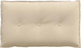 vidaXL Μαξιλάρι Πλάτης Κρεμ 80 x 50 cm Ύφασμα Μικροΐνας