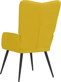 vidaXL Πολυθρόνα Relax Κίτρινο Μουσταρδί Βελούδινη