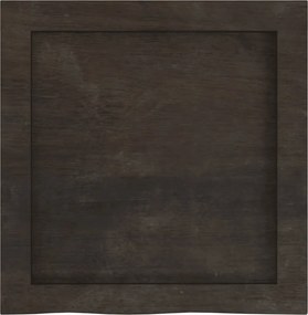 vidaXL Πάγκος Μπάνιου Σκούρο Καφέ 40x40x(2-4) εκ. Επεξ. Μασίφ Ξύλο