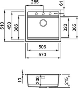 Elleci Best 105 - Νεροχύτης Κουζίνας Γρανίτη 57x51 - K96 Kera