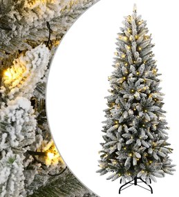vidaXL Χριστουγεννιάτικο Δέντρο Τεχνητό με 150 LED & Χιόνι 120 εκ.