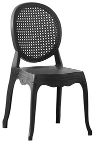 DYNASTY Καρέκλα Εστίασης - Catering Στοιβαζόμενη Μαύρο PP - UV Protection  48x52x88cm [-Μαύρο-] [-PP - PC - ABS-] Ε3808,2