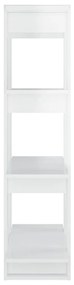 vidaXL Βιβλιοθήκη/Διαχωριστικό Γυαλιστερό Λευκό 80 x 30 x 123,5 εκ.