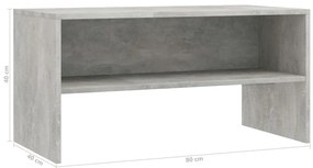 vidaXL Έπιπλο Τηλεόρασης Γκρι Σκυροδέματος 80x40x40 εκ. Μοριοσανίδα