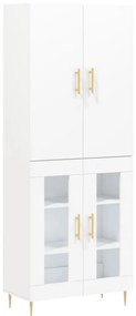 vidaXL Ντουλάπι Λευκό 69,5x34x180 εκ. από Επεξεργασμένο Ξύλο