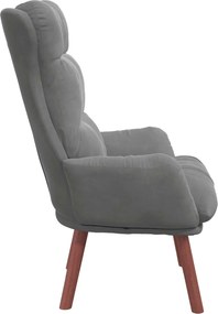 vidaXL Πολυθρόνα Σκούρο Γκρι 69 x 74 x 93 εκ. Βελούδο