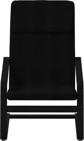 vidaXL Πολυθρόνα Relax Μαύρο Υφασμάτινη με Υποπόδιο