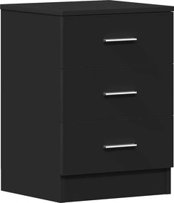 vidaXL Κομοδίνο Μαύρο 38 x 35 x 56 εκ. από Μοριοσανίδα
