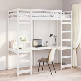 vidaXL Σκελετός κρεβατιού σοφίτας Λευκό 75 x 190 cm