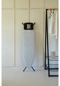 Τραπέζι σιδερώματος Brabantia B 1008893, 124x38 cm, 7 θέσεις ρύθμισης, Μεγάλη θήκη σίδερου, Ανοιχτό γκρι