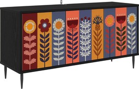 vidaXL Ντουλάπι TV ESSEN 102 x 33 x 51 εκ Μαύρη Δρυς