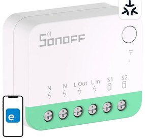Sonoff Έξυπνος Ενδιάμεσος Διακόπτης WiFi MINIR4M (HomeKit, SmartThings, Home Assistant) (Λευκό)