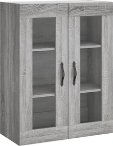 vidaXL Ντουλάπι Γκρι Sonoma 69,5 x 34 x 180 εκ. Επεξεργασμένο Ξύλο