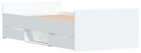 Πλαίσιο Κρεβατιού με Κεφαλάρι / Ποδαρικό Λευκό 90 x 200 εκ. - Λευκό