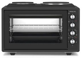 Davoline URBAN CHEF 3702 BL Ηλεκτρικό Φουρνάκι 37lt με 3 Εστίες 2500W Μαύρο