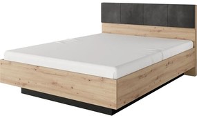 Kρεβάτι Tally (Για Στρώμα 160x200cm) Με Αποθηκευτικό Χώρο 163x210x104cm Natural Artisan-Anthracite Διπλό