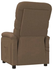 vidaXL Πολυθρόνα Μασάζ Ηλεκτρική Καφέ Υφασμάτινη