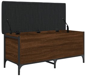 vidaXL Παγκάκι Αποθήκευσης Καφέ Δρυς 102x42x45 εκ. από Επεξ. Ξύλο