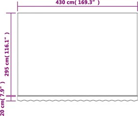 vidaXL Ανταλλακτικό Ύφασμα Τέντας Πολύχρωμο 430x295 εκ. Πολυεστέρας