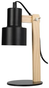 Επιτραπέζιο φωτιστικό H&amp;S με λαμπτήρα Ε14 και διαστάσεις 12x12x32cm - Μαύρο