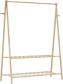 vidaXL Κρεμάστρα Ρούχων με Ράφια 132x45,5x150,5 εκ. Μπαμπού