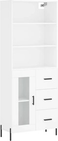 vidaXL Ντουλάπι Λευκό 69,5x34x180 εκ. από Επεξεργασμένο Ξύλο