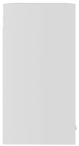 Ντουλάπι Κρεμαστό με Τζάμι Λευκό 60x31x60 εκ. Μοριοσανίδα - Λευκό