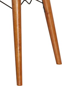 Καρέκλα Nevis I pakoworld ανθρακί antique ύφασμα-καρυδί πόδι