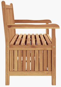 vidaXL Πάγκος Αποθήκευσης Κήπου Καφέ 114 x 60 x 90 εκ Μασίφ ξύλο teak
