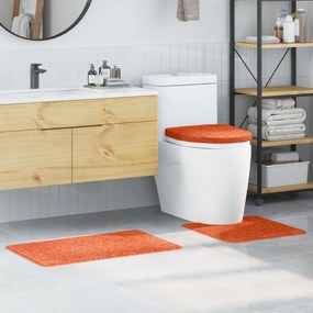 vidaXL Σετ Μάτ Μπάνιου Αντιολισθητικό 3 pcs Πορτοκαλί PP