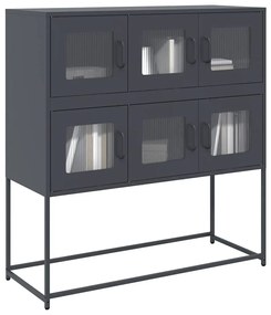 Ντουλάπι Ανθρακί 100,5x39x107 εκ. από Χάλυβα Ψυχρής Έλασης