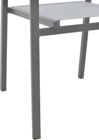 Πολυθρόνα Confidence pakoworld ανθρακί μέταλλο και γκρι textilene 54x54x86εκ