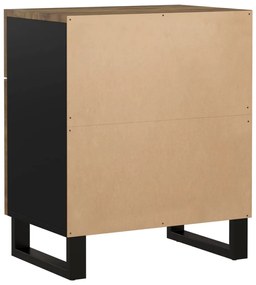 vidaXL Κομοδίνο 50x33x60 εκ. Μασίφ Ξύλο Μάνγκο &amp; Επεξεργασμένο Ξύλο