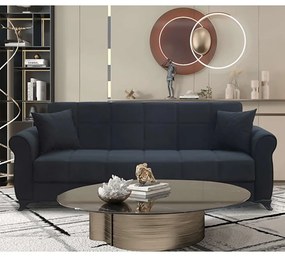 Καναπές - Κρεβάτι Lena 40.0137 3-Θέσιος Με Αποθηκευτικό Χώρο 210x80cm Ύφασμα Black Zita Plus