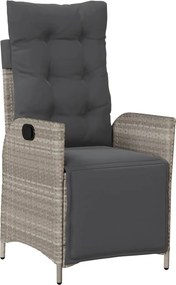 vidaXL Σετ Τραπεζαρίας Κήπου 7 τεμ. Αν. Γκρι Συνθ. Ρατάν με Μαξιλάρια