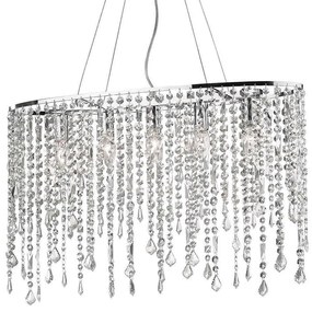 Φωτιστικό Οροφής Rain 008363 66,5x55/145x23,5cm 5xE14 40W Chrome Ideal Lux