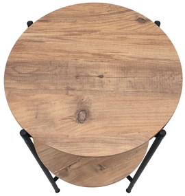 Βοηθητικό τραπεζάκι Argento Megapap χρώμα pine oak 43x43x60εκ.
