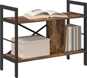 vidaXL Ράφι Βιβλίων Καπνιστό Δρύς 75 x 30 x 58,5 εκ.