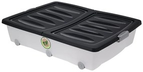 Κουτί αποθήκευσης πολλαπλών χρήσεων με αναδιπλούμενο καπάκι και ρόδες