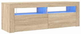vidaXL Έπιπλο Τηλεόρασης με LED Sonoma Δρυς 120x35x40 εκ.