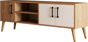 Έπιπλο Τηλεόρασης Δρυς / Λευκό DRAAFAS 150x34x52