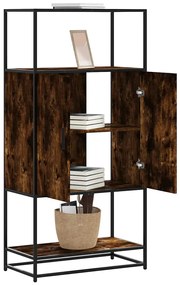 vidaXL Highboard Καπνιστή δρυς 68x35x139 cm Κατασκευασμένο ξύλο