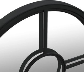 vidaXL Καθρέφτης για Εσ. Χώρους Στρογγυλός Μαύρος 60 x 4 εκ. Σίδερο